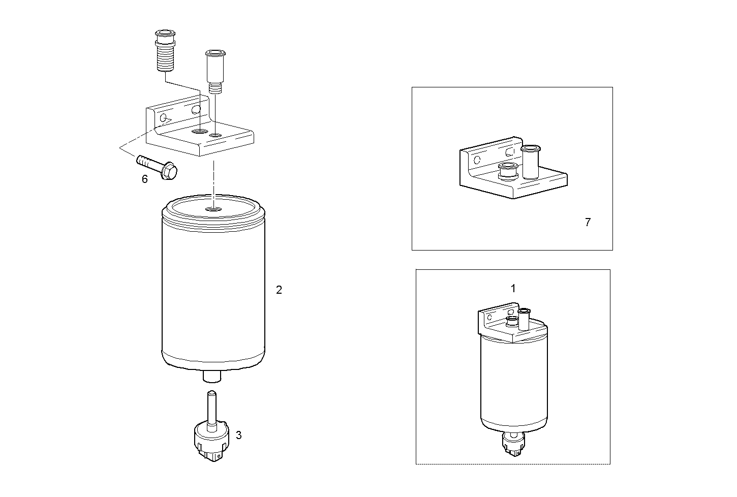FUEL FILTER - F4CE0304A*D600 NEF 3 - TIER 2 parts diagram