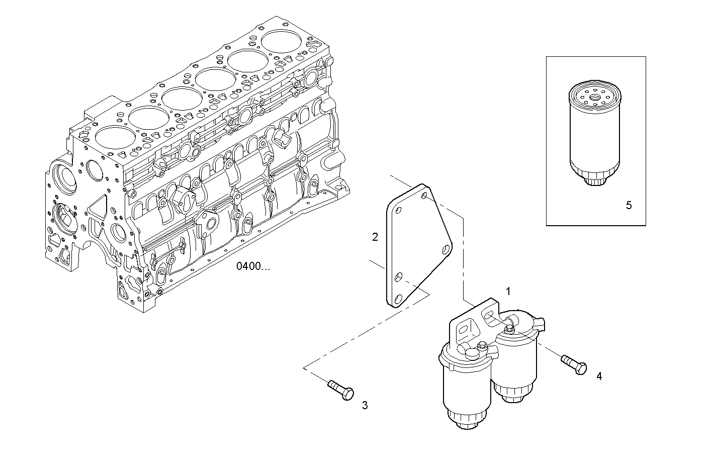FUEL FILTER - N67MNTE20.00A001 NEF 6 mechanic. - TIER 2 parts diagram