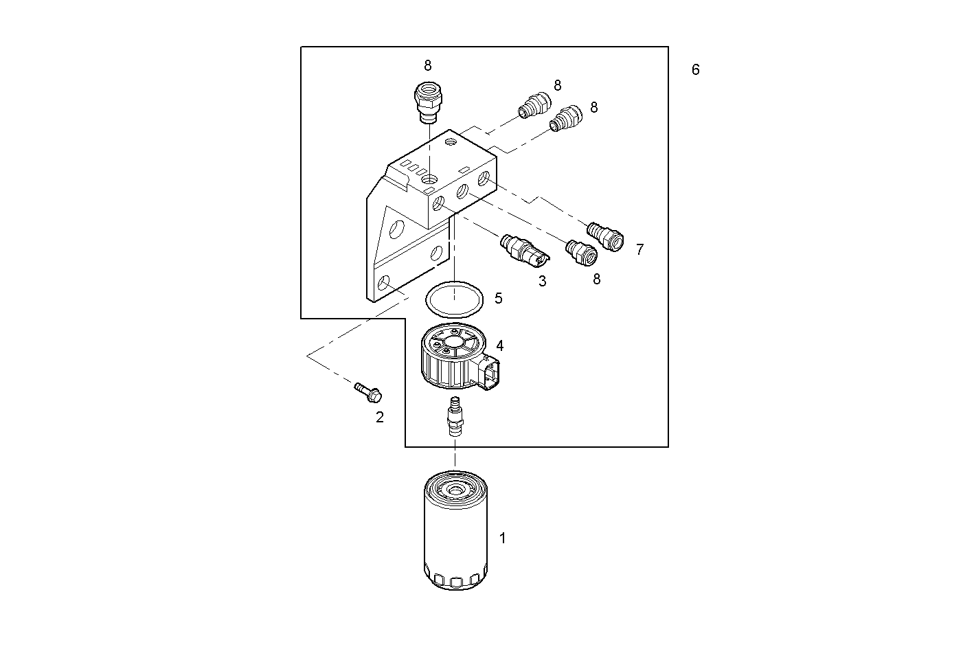 FUEL FILTER - GENEF200E.A72M NEF 6 electron. parts diagram