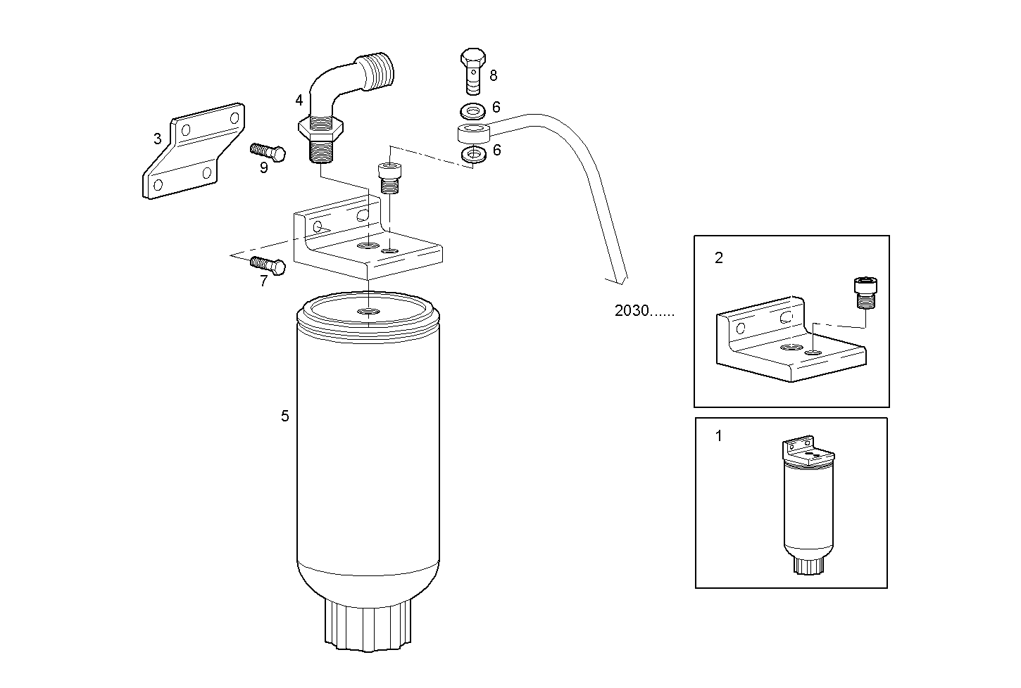 FUEL FILTER - N67MNAM15.31 NEF 6 mechanic. parts diagram
