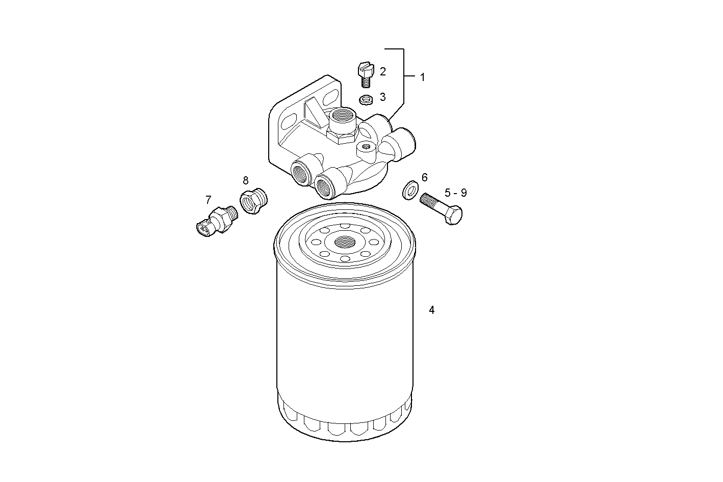 FUEL FILTER - C13ENTM77.10 CURSOR 13 parts diagram