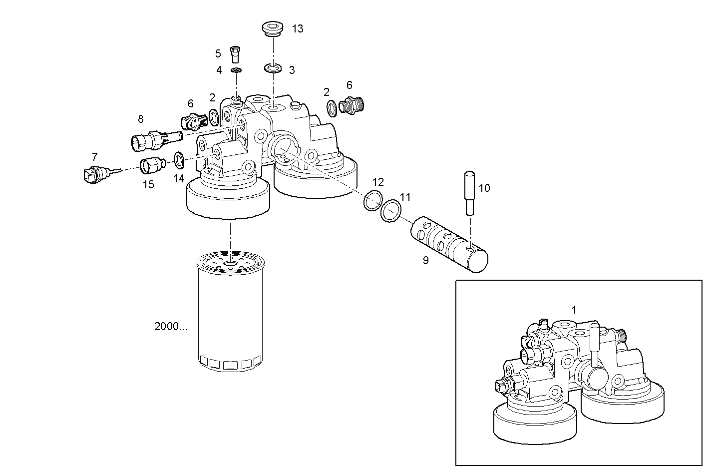 FUEL FILTER - V08ENTM75.10B210 VECTOR 8 parts diagram