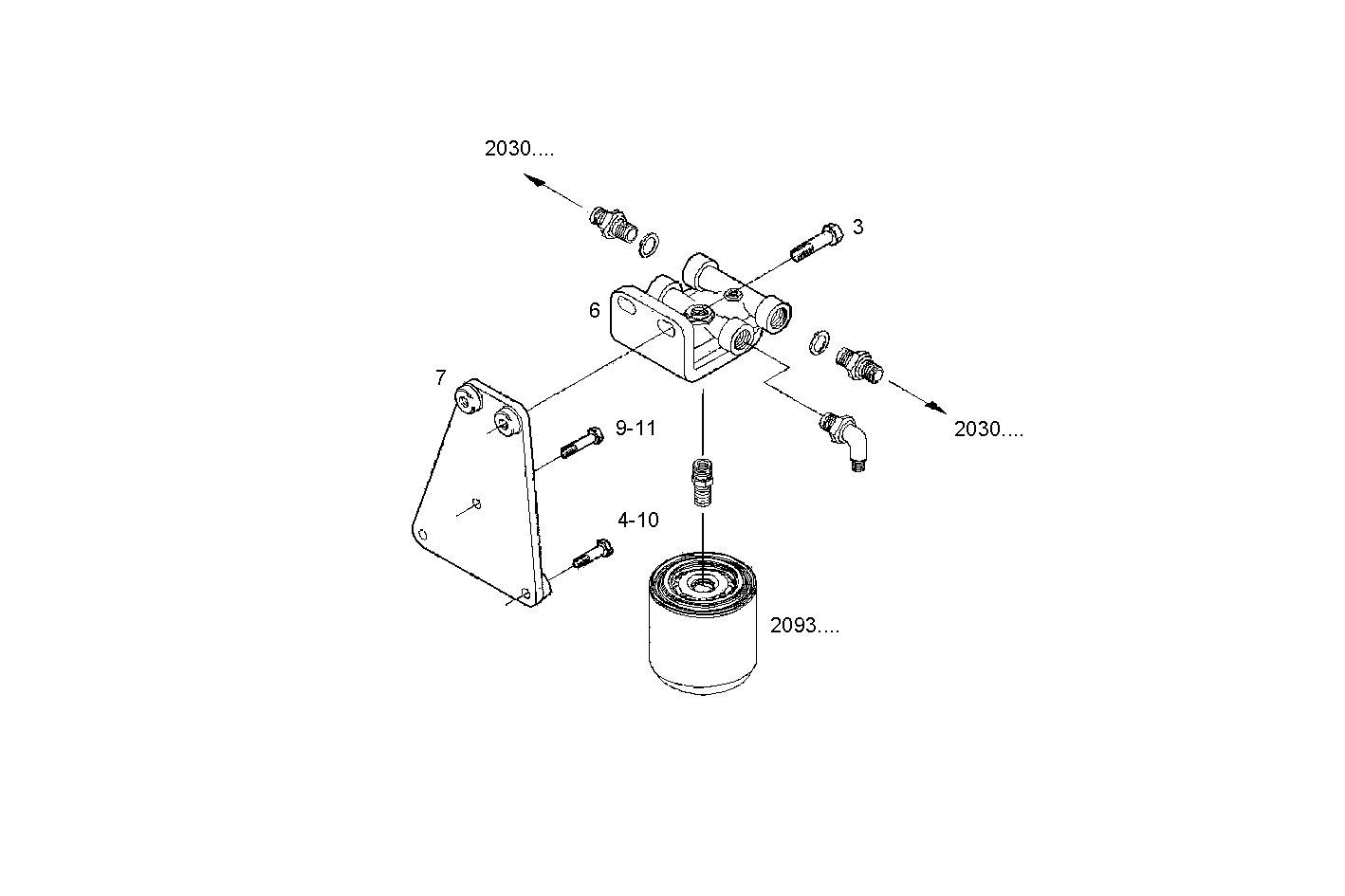 FUEL FILTER SUPPORT - C78ENTC25.00A003 CURSOR 8 - EURO 3 parts diagram