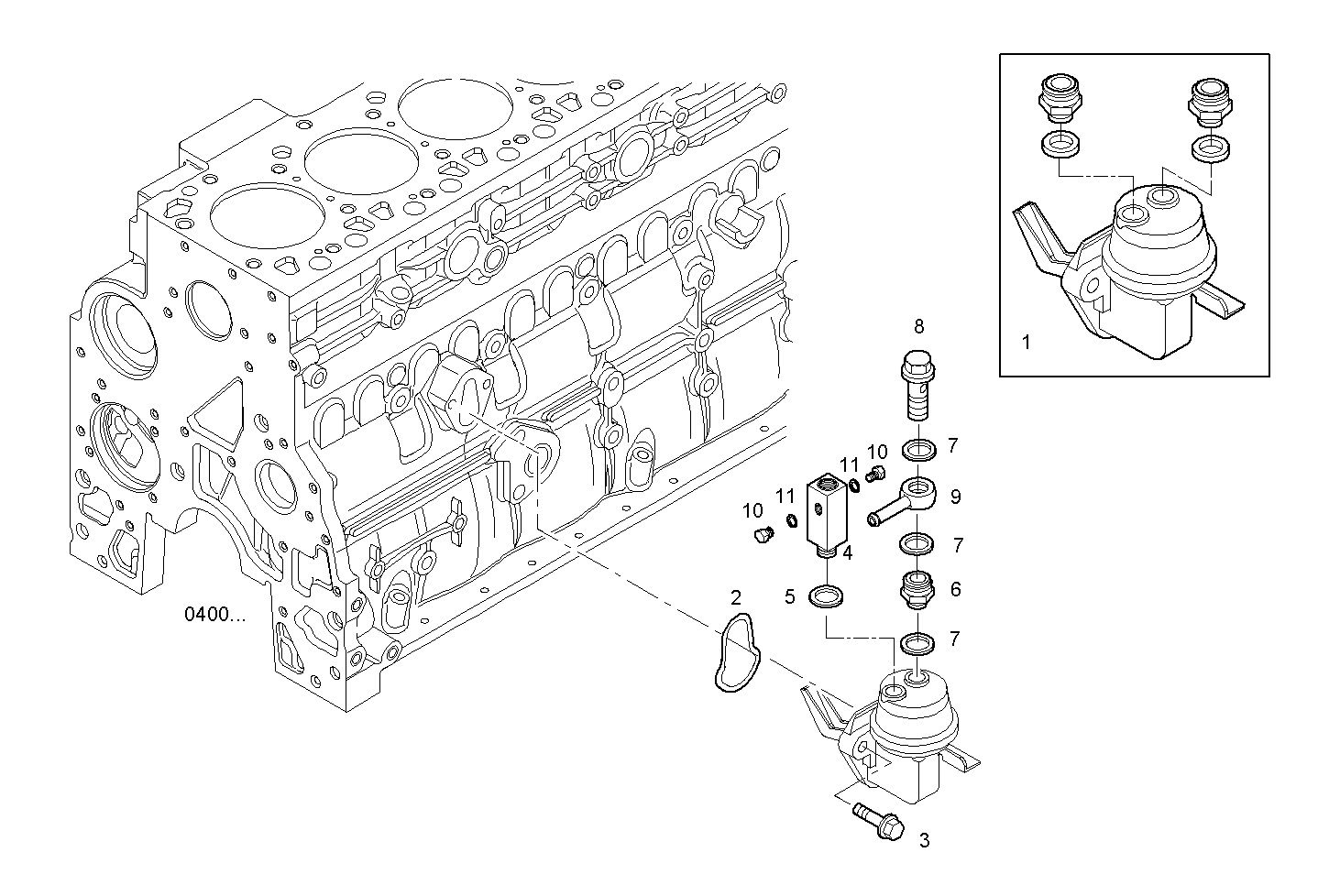 FUEL PUMP - N45MNAM10.00 NEF 4 mechanic. parts diagram