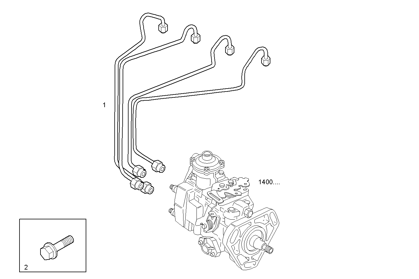 INJECTION PIPES - F4CE0454A*D604 NEF 4 mechanic. - TIER 2 parts diagram