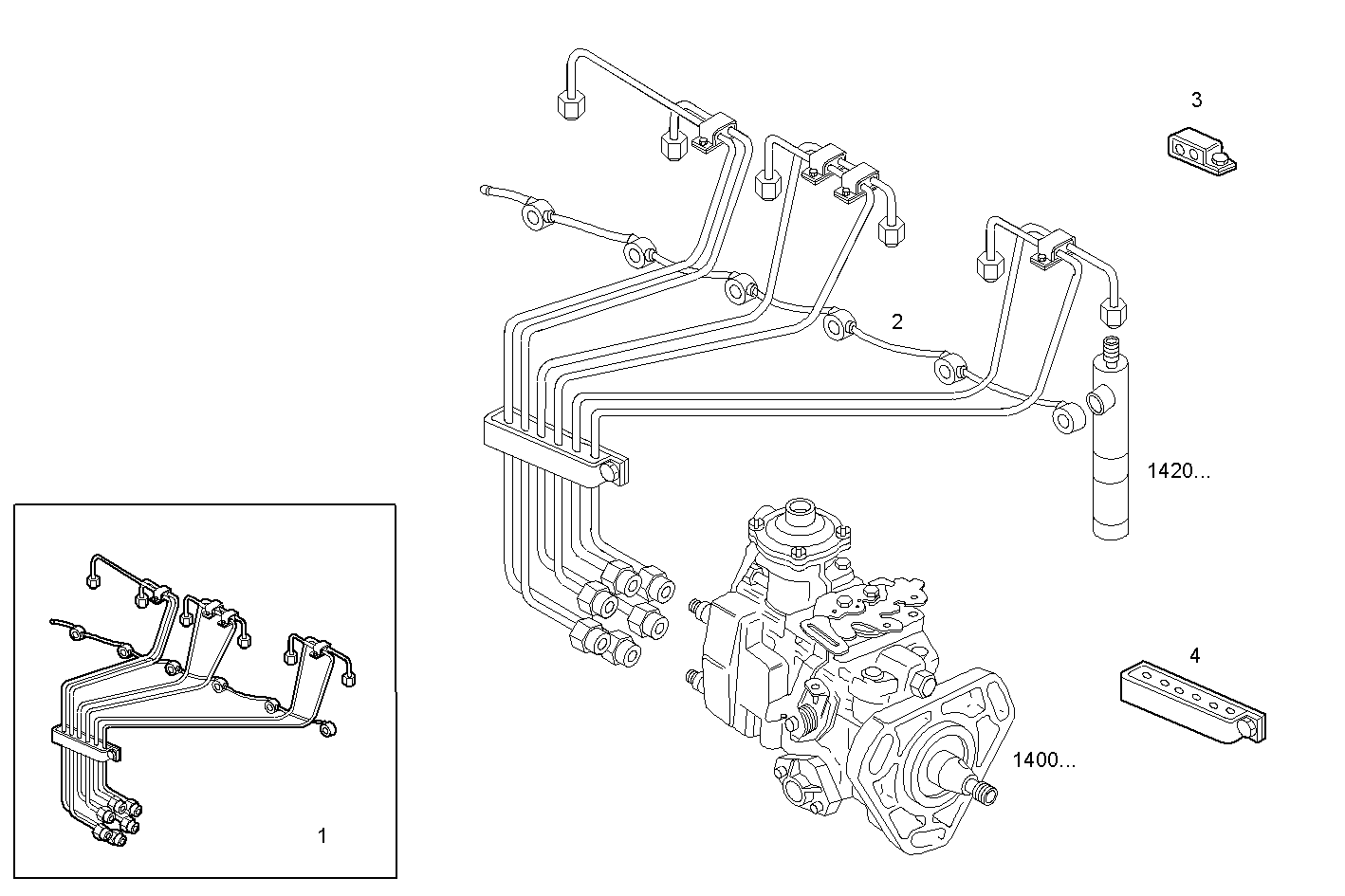 INJECTION PIPES parts diagram