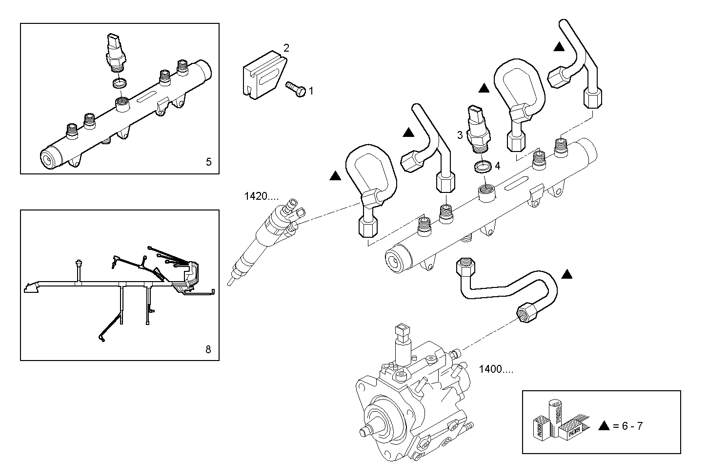 INJECTION PIPES parts diagram
