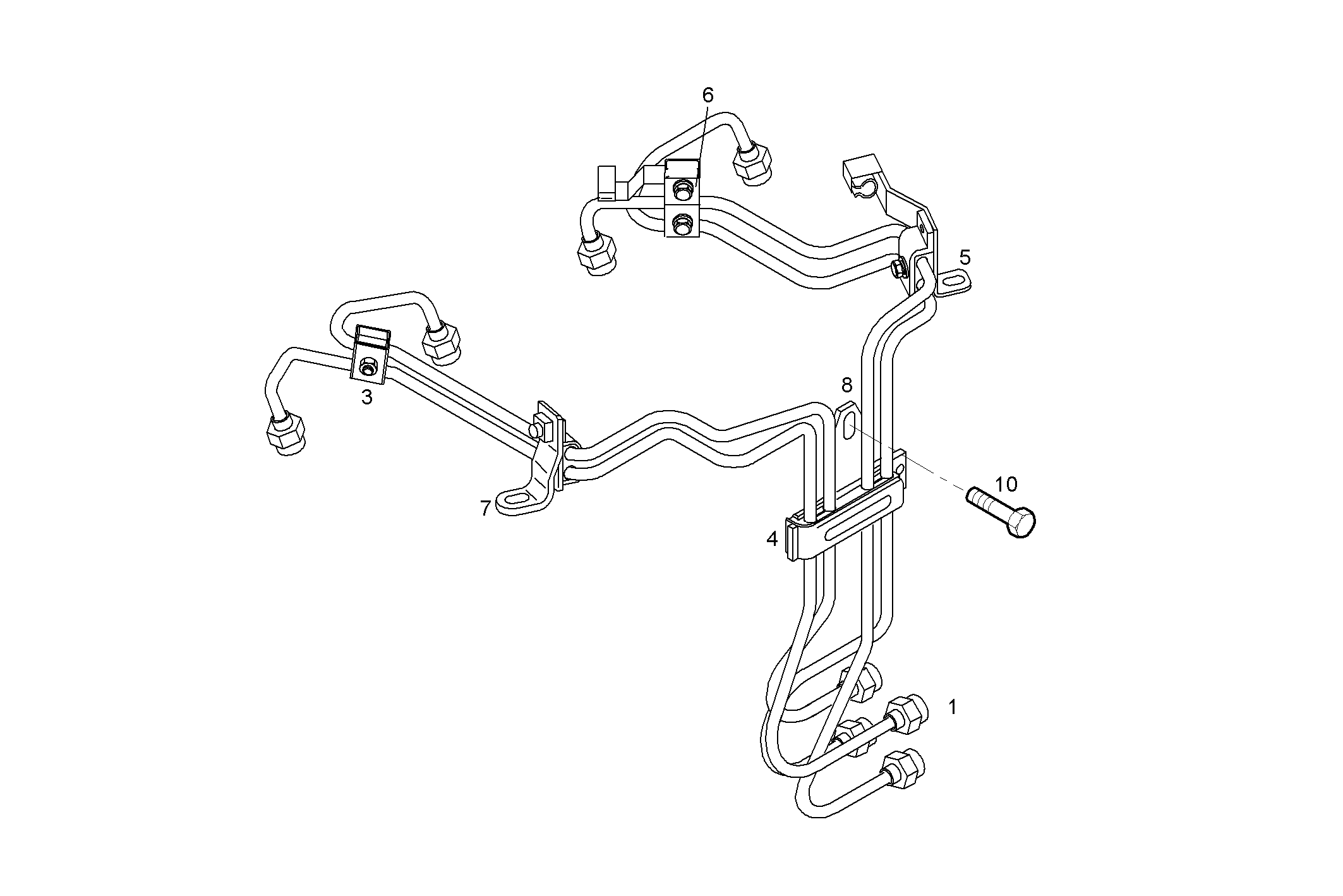 INJECTION PIPES - N45MSTD20.50 NEF 4 mechanic. - TIER 2 parts diagram