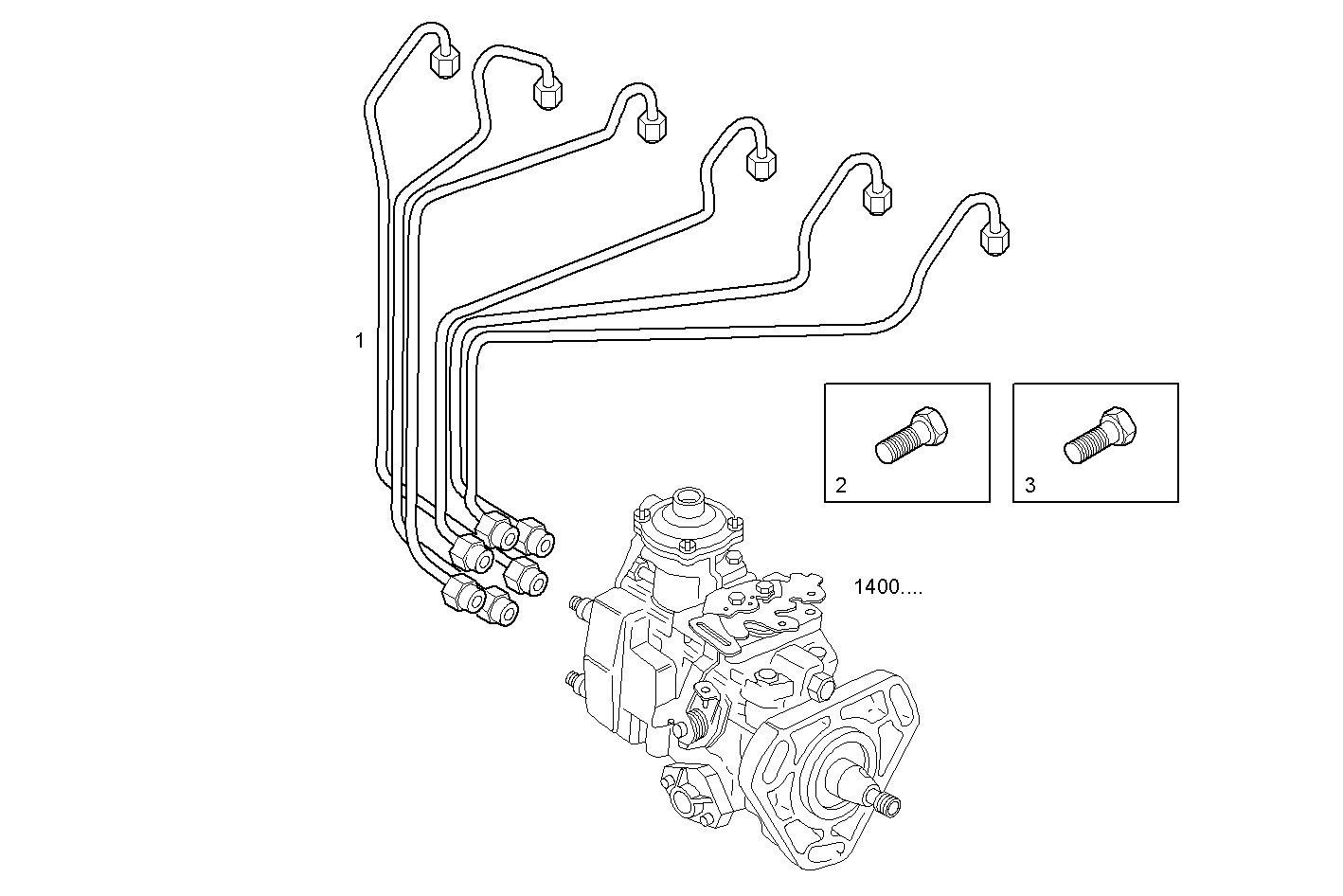 INJECTION PIPES - N67MNTM28.10 NEF 6 mechanic. parts diagram