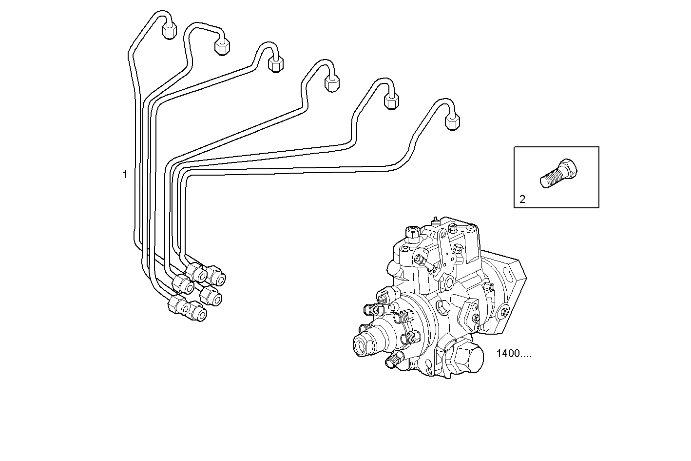 INJECTION PIPES - GENEF125M.A71M NEF 6 mechanic. parts diagram