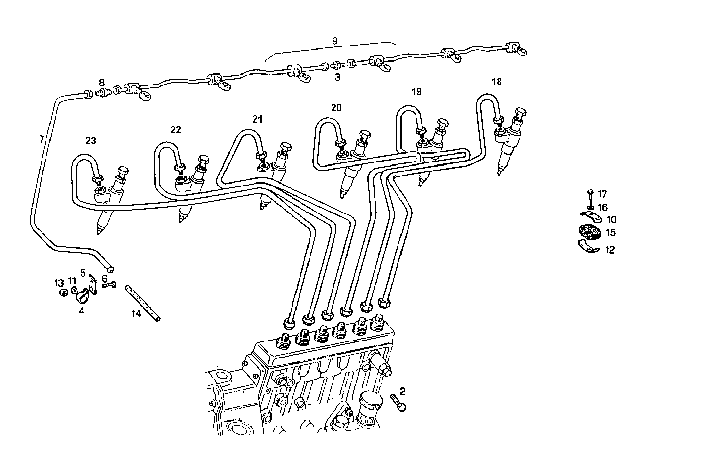 INJECTION PIPES - 8210i03.00A550 8210i03 parts diagram