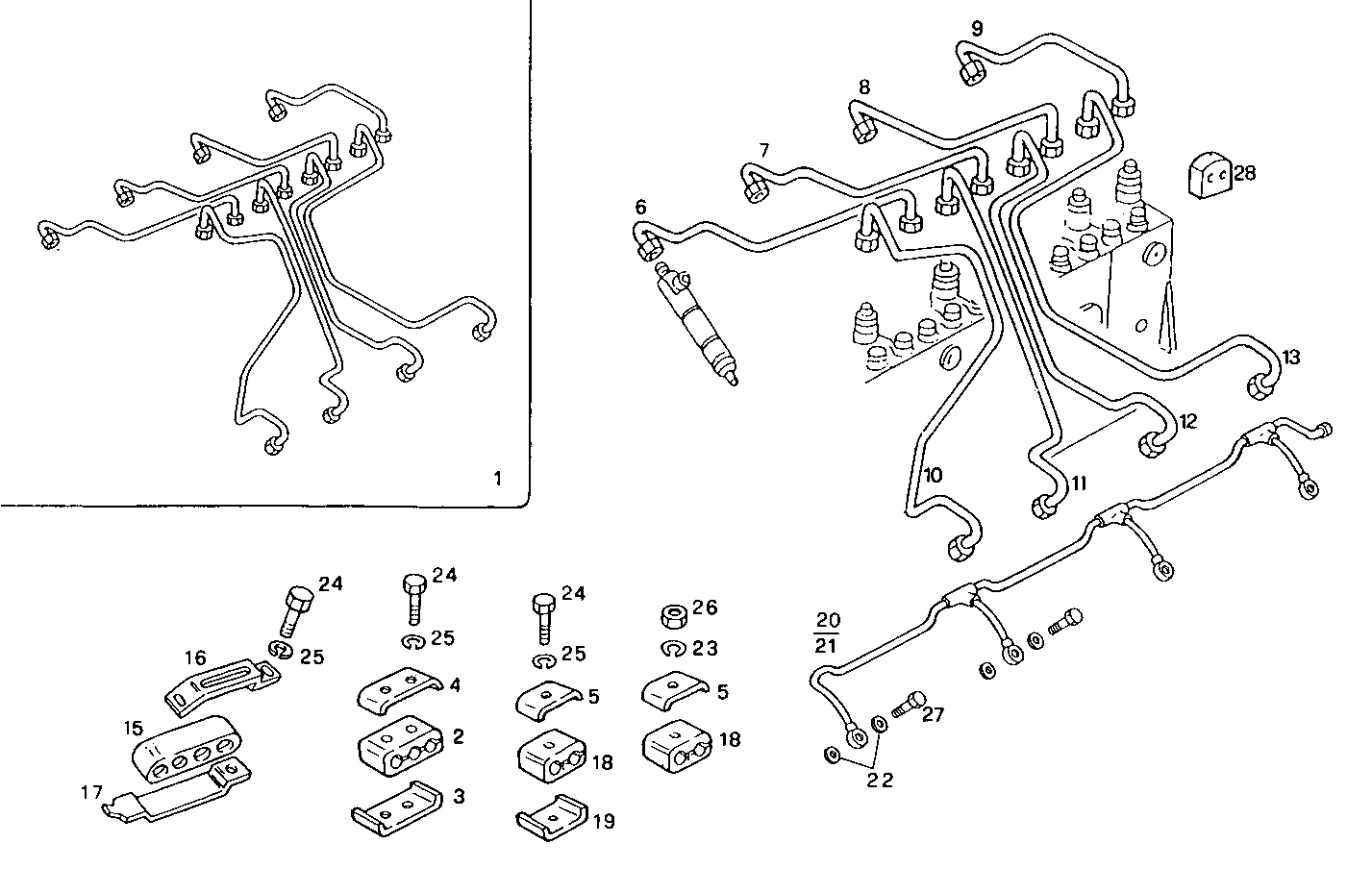 INJECTION PIPES parts diagram