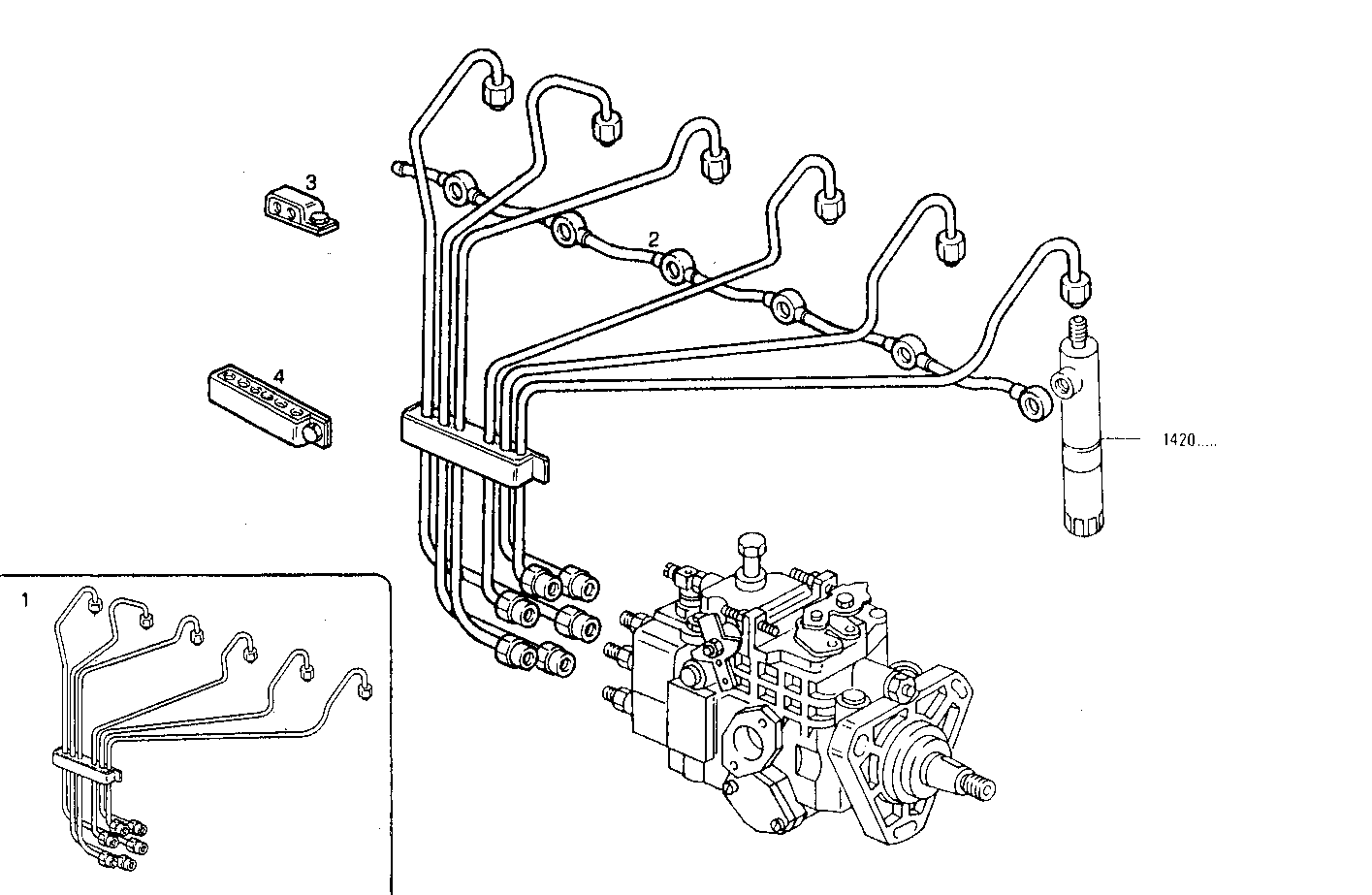 INJECTION PIPES - 8065E00.00A800 8065E00 parts diagram