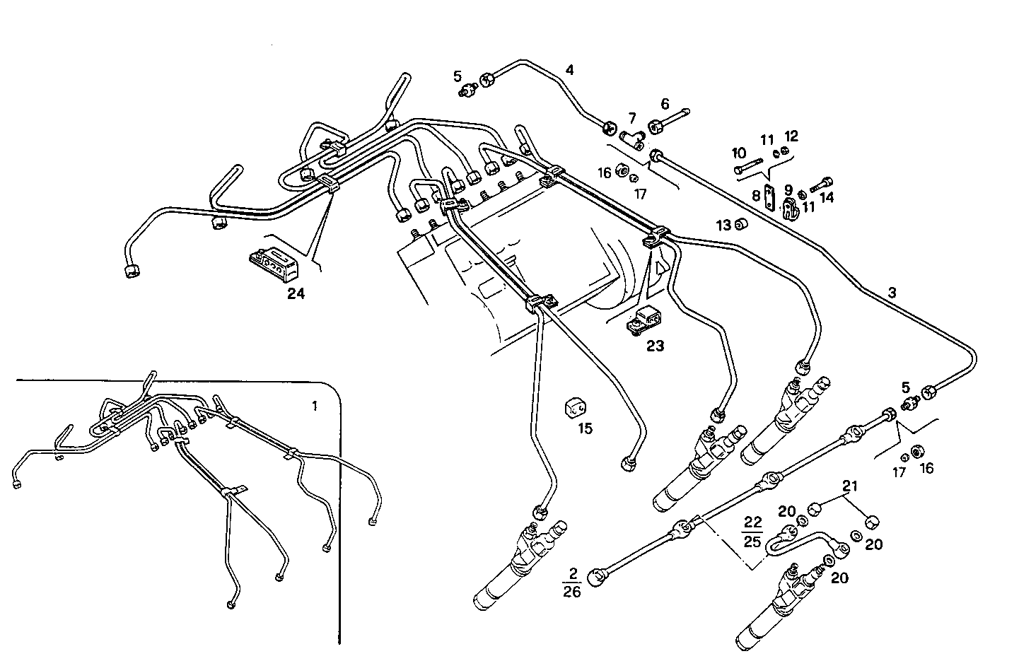 INJECTION PIPES parts diagram