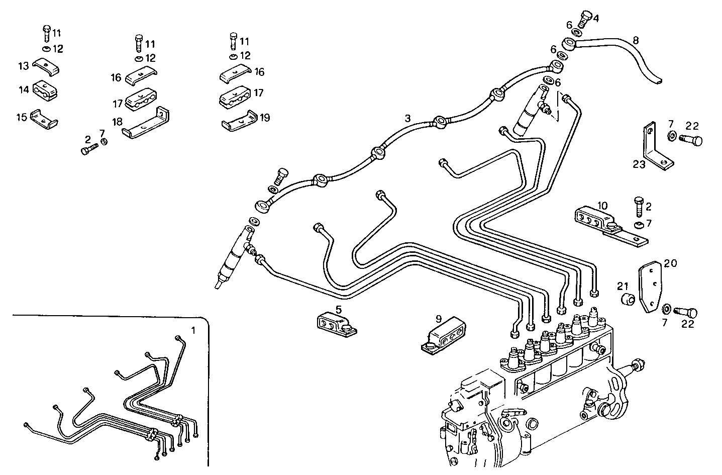 INJECTION PIPES - 8460SM22.12 8460SM22 parts diagram