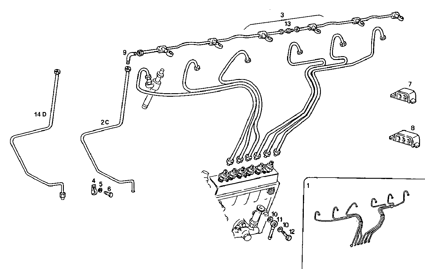 INJECTION PIPES - 8210SRM36.32 8210SRM36 parts diagram
