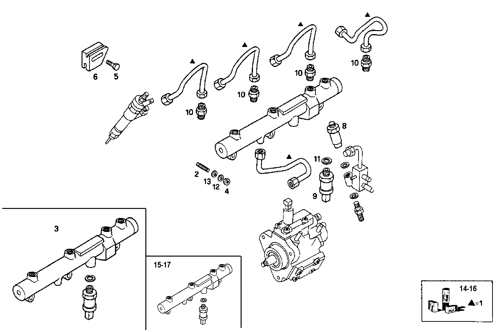 INJECTION PIPES parts diagram
