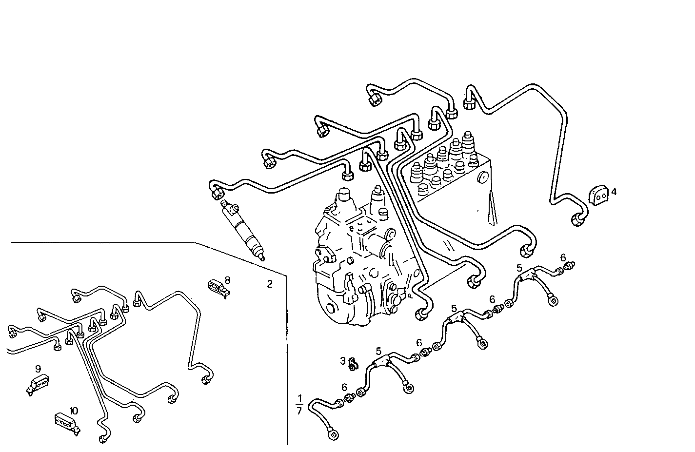 INJECTION PIPES parts diagram