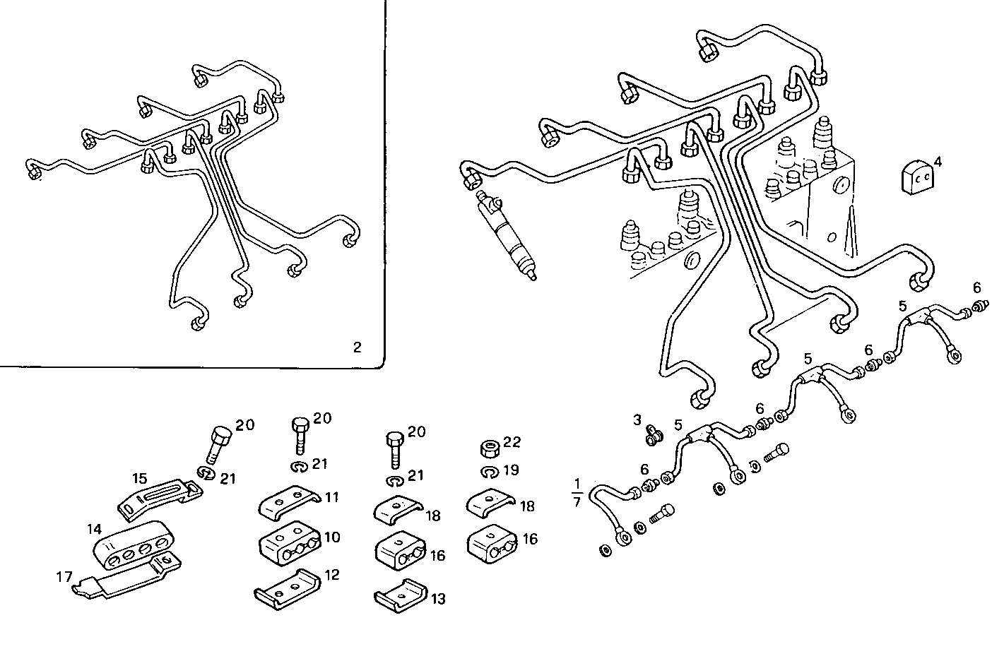 INJECTION PIPES parts diagram