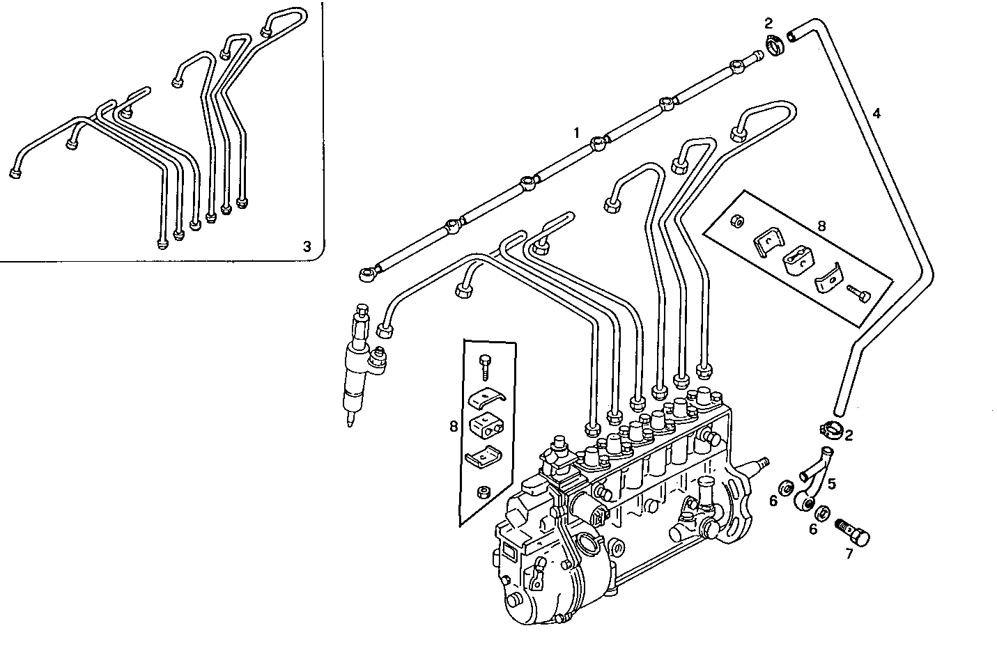 INJECTION PIPES - 8361SRE10.00A004 8361SRE10 parts diagram