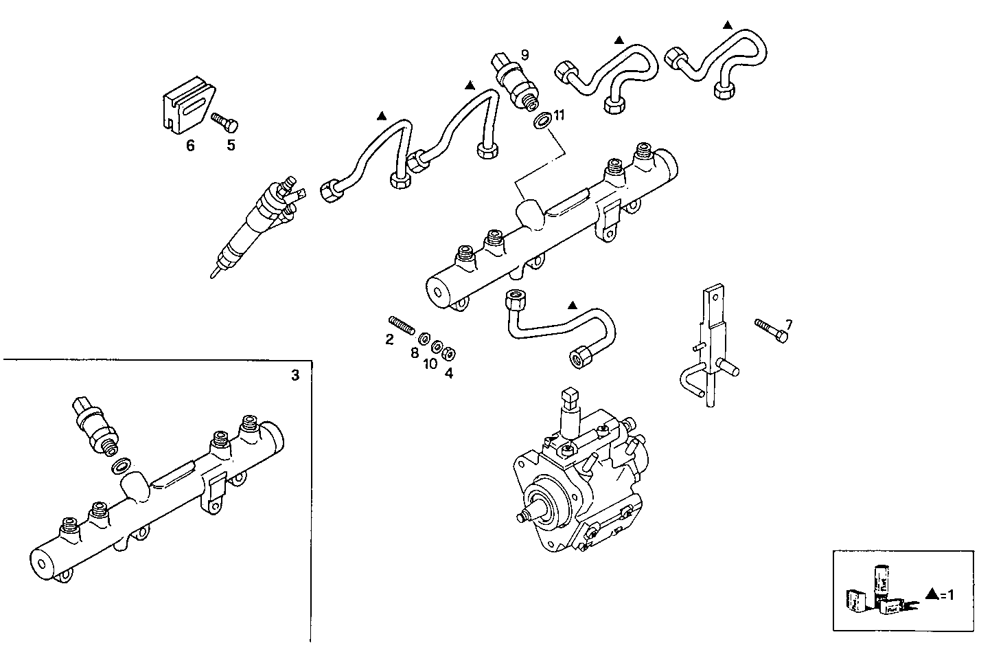 INJECTION PIPES parts diagram