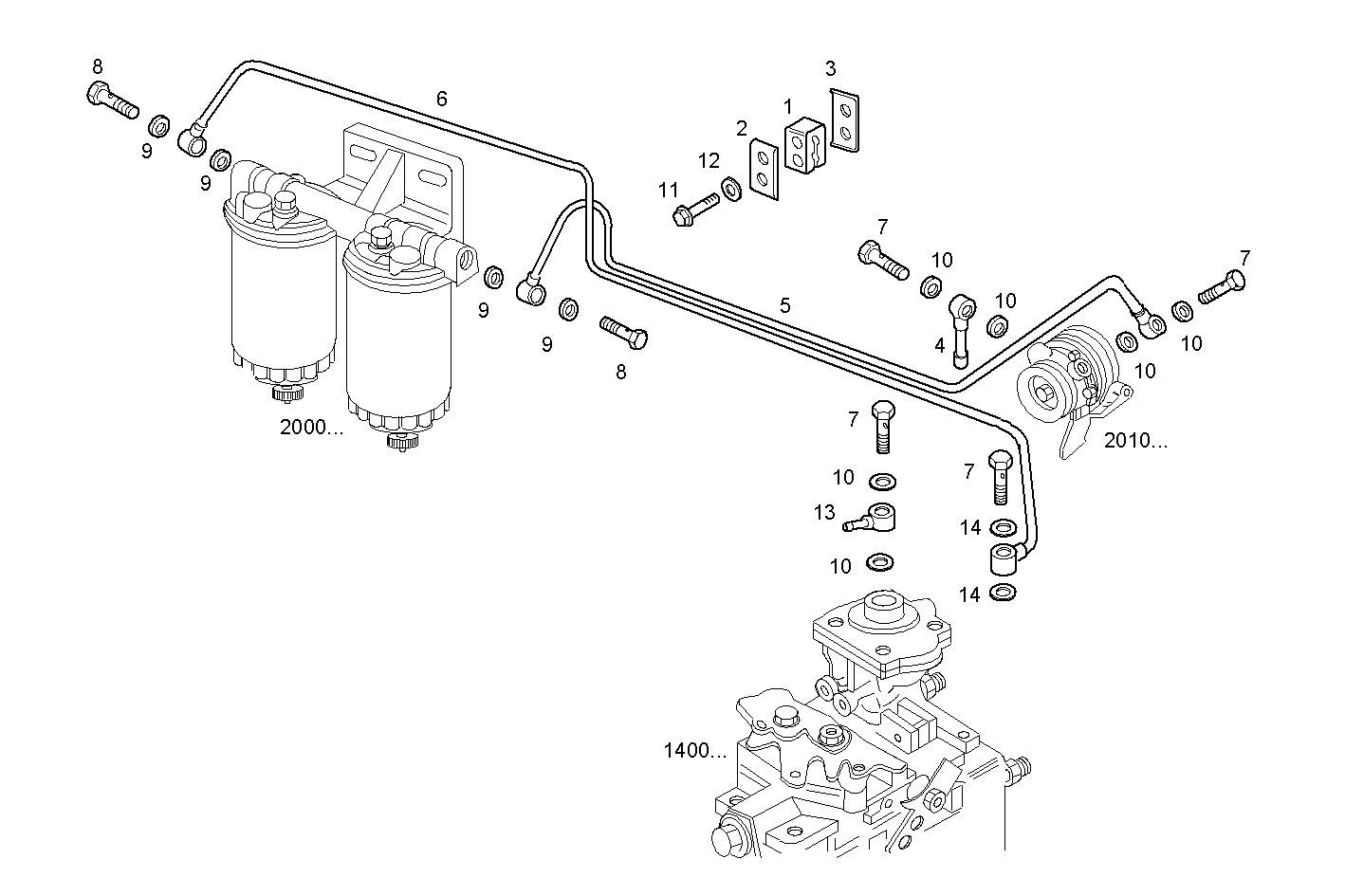 FUEL LINES - 8065SU07.05 8065SU07 parts diagram
