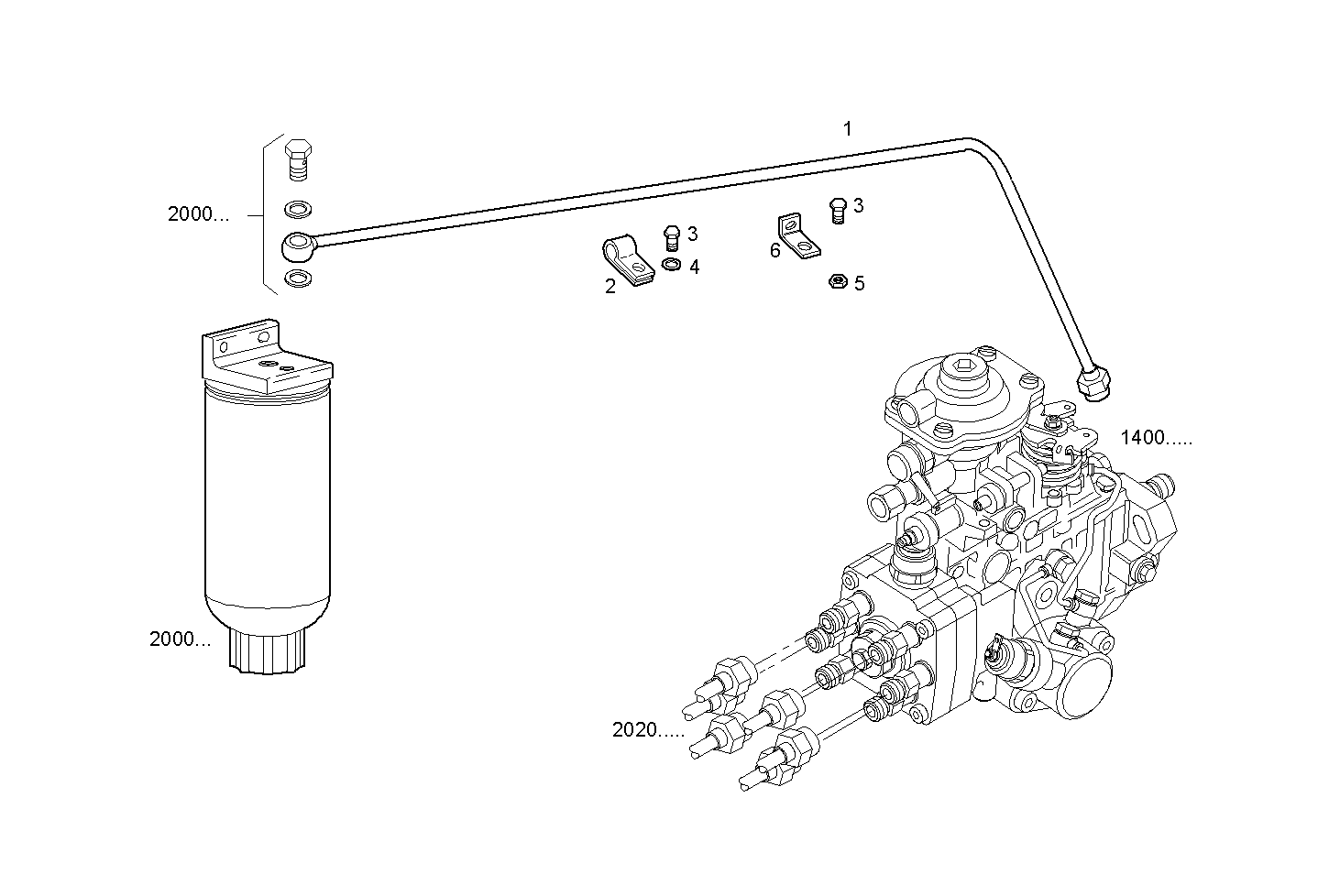 FUEL LINES - N67MNSM22.11 NEF 6 mechanic. parts diagram