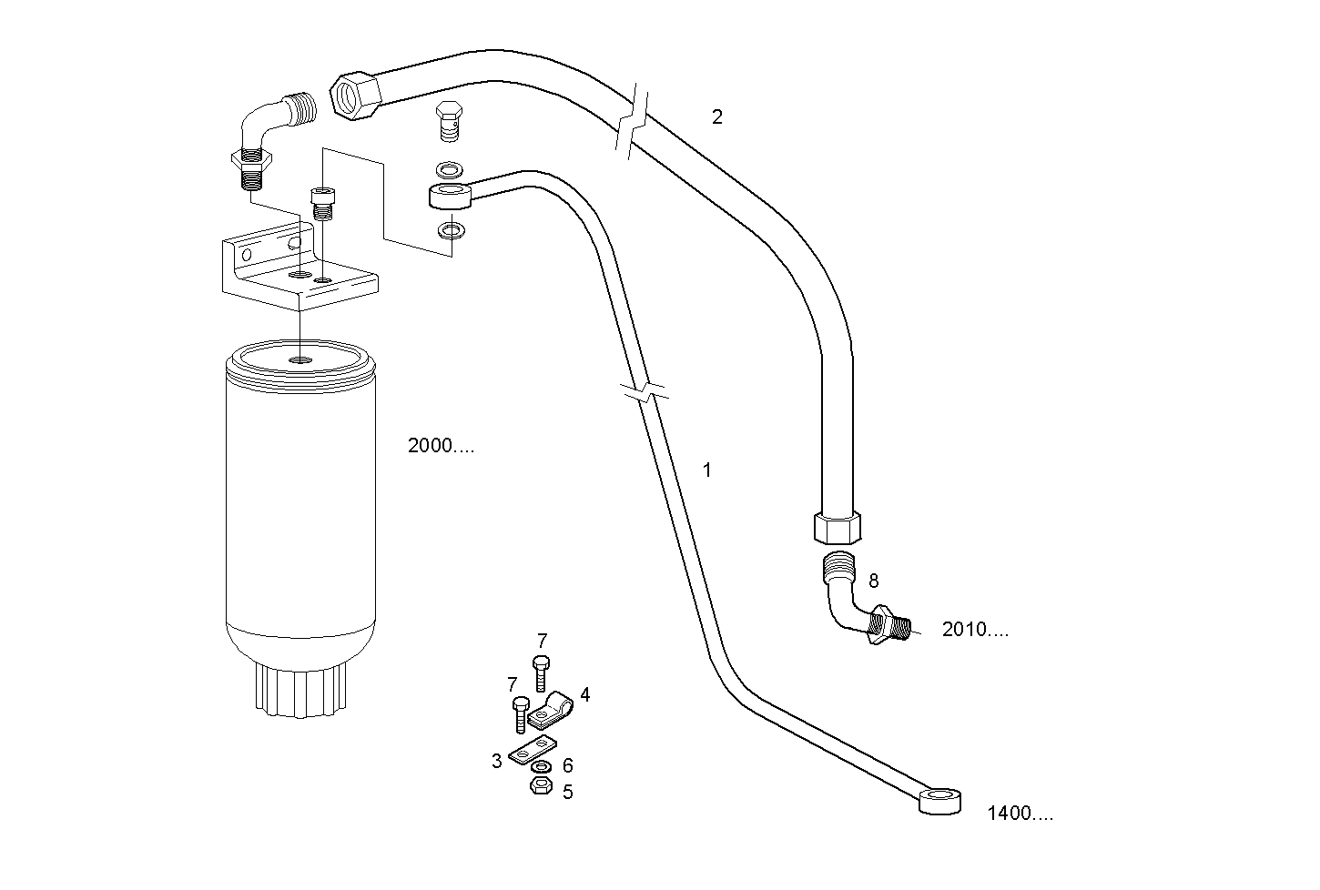 FUEL LINES - N45MNAM10.01 NEF 4 mechanic. parts diagram