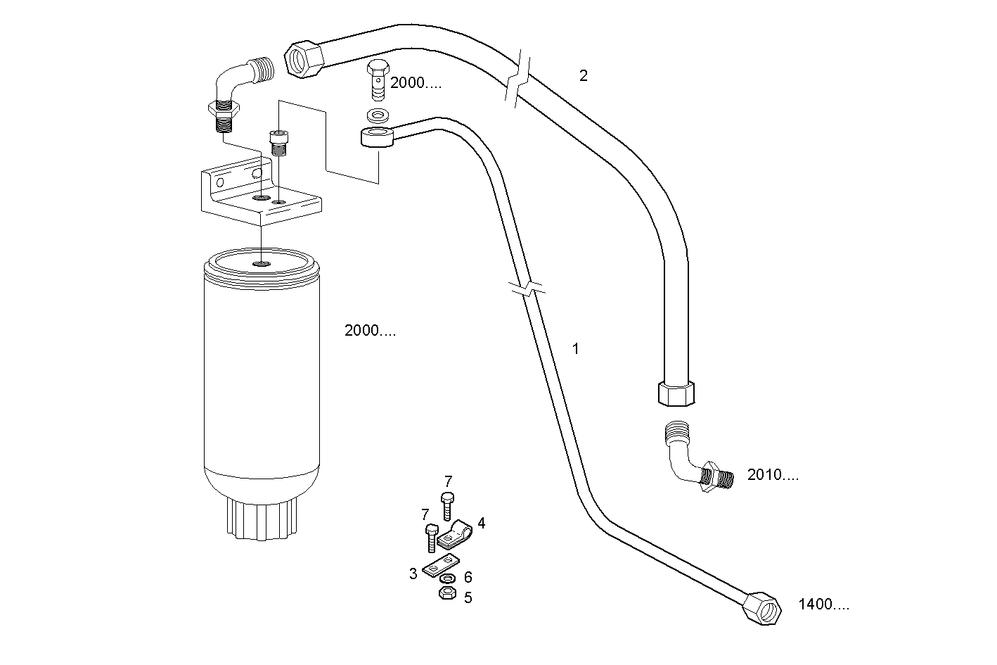 FUEL LINES - N67MNAM15.00 NEF 6 mechanic. parts diagram
