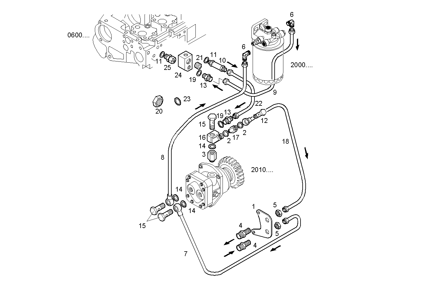 FUEL LINES - C13ENTM77.10 CURSOR 13 parts diagram