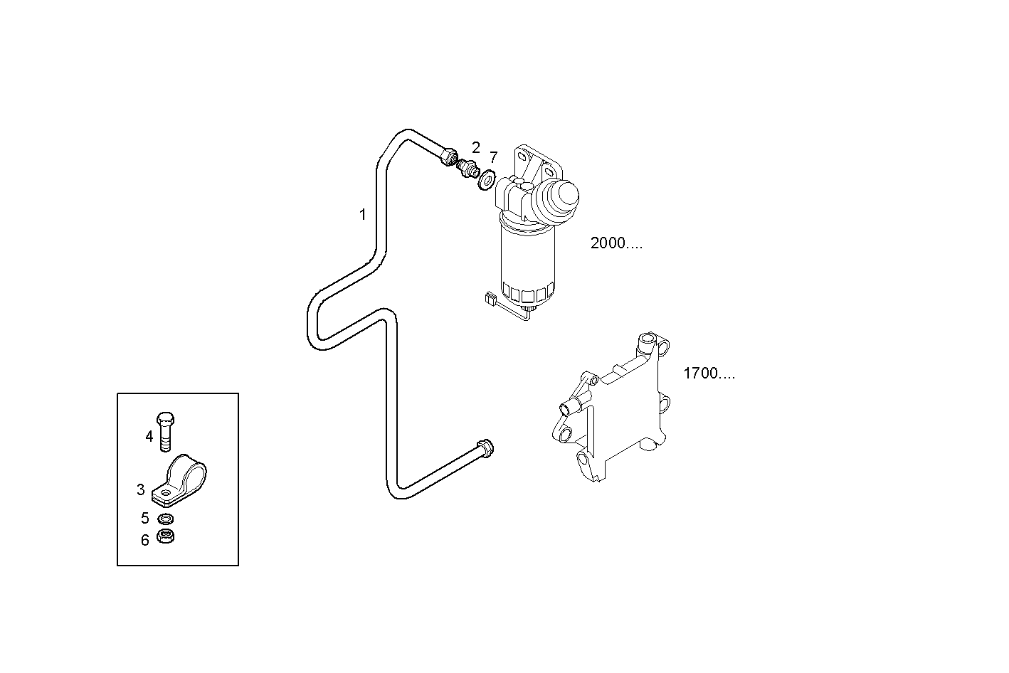 FUEL LINES - CURSOR78TE2.1A002 CURSOR 8 parts diagram