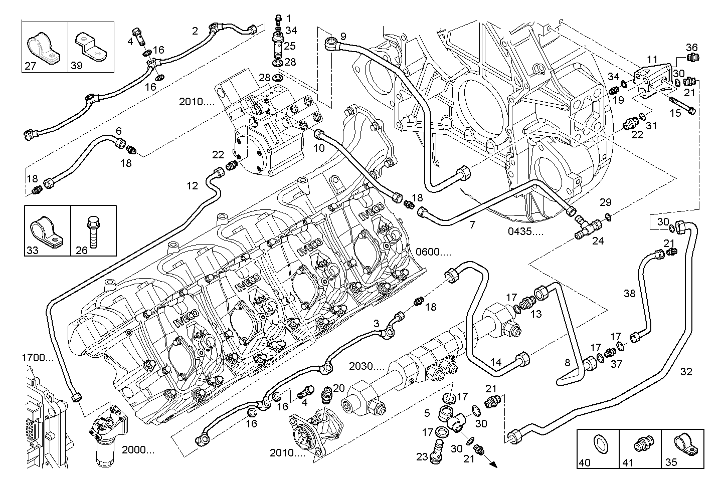 FUEL LINES - VECTOR8TE2.A002 VECTOR 8 parts diagram