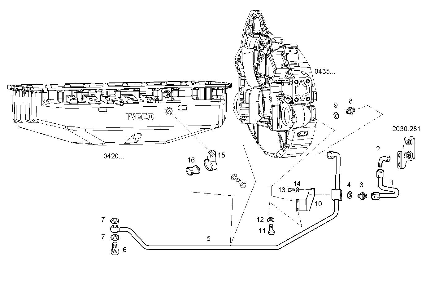 FUEL LINES - V08ENTM75.10B230 VECTOR 8 parts diagram