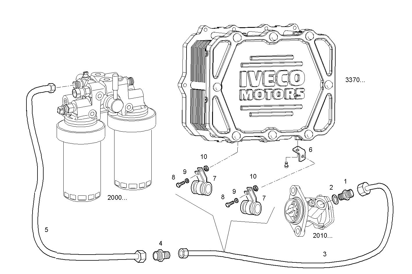 FUEL LINES - V08ENTM11.10D210 VECTOR 8 parts diagram