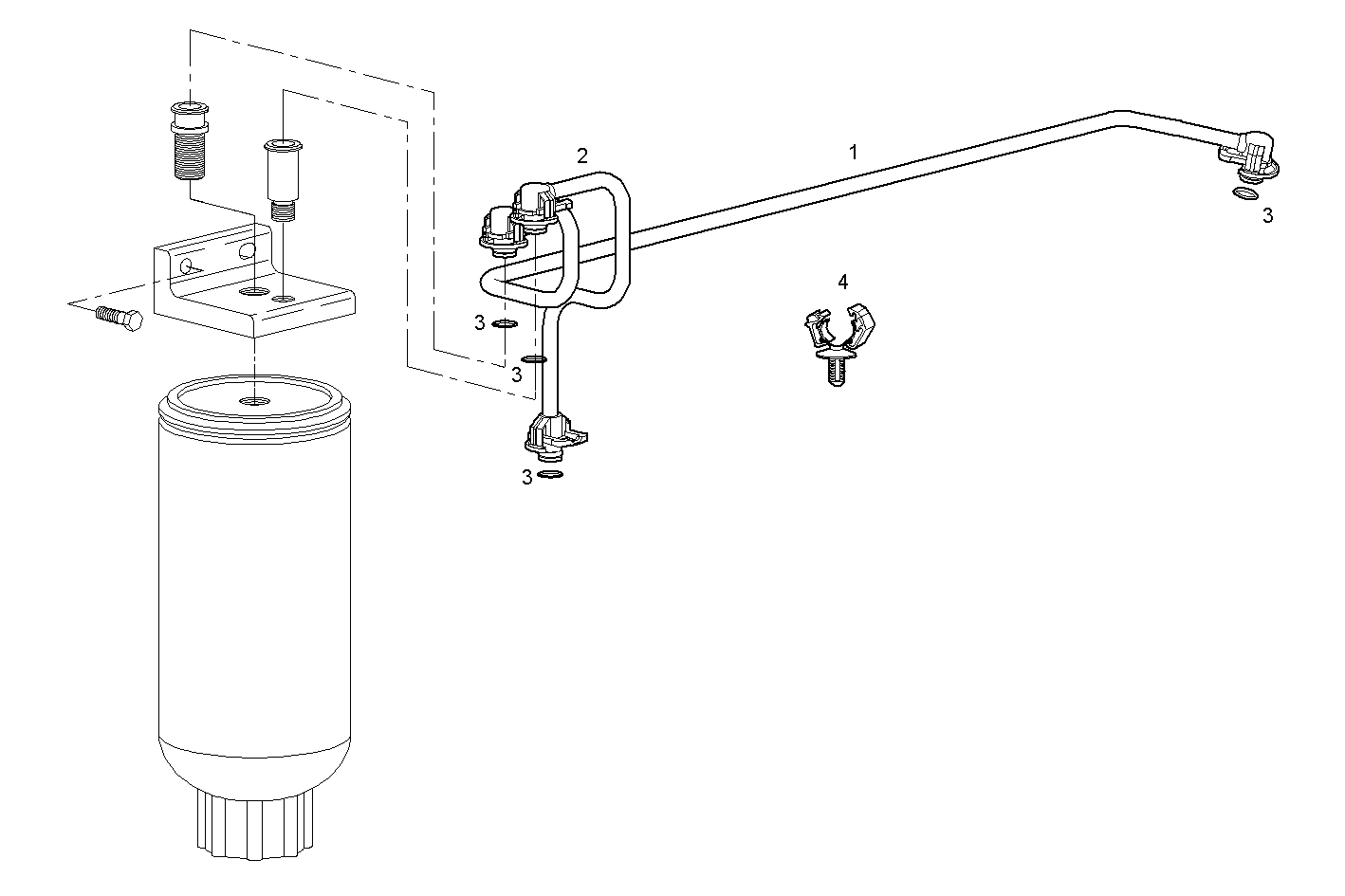 FUEL LINES - N45MNTD20.00A002 NEF 4 mechanic. - TIER 2 parts diagram