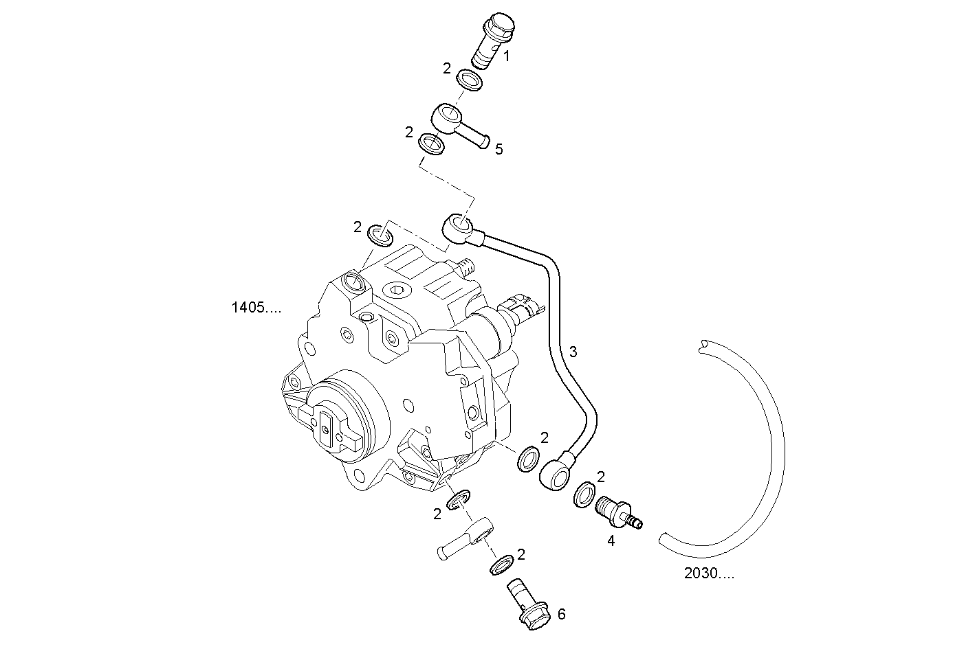 FUEL LINES - S30ENTM23.10 SOFIM HPI 3.0L parts diagram