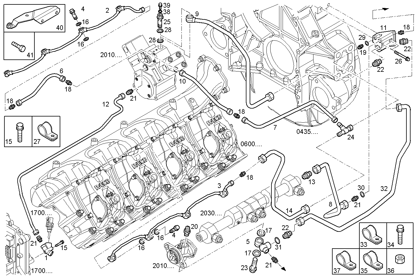 FUEL LINES - FVAE2884AB200 VECTOR 8 parts diagram