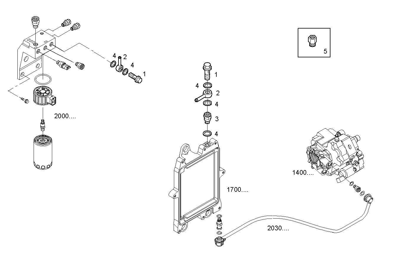FUEL LINES - N67ENTX67.00 NEF 6 electron. - TIER 3 parts diagram