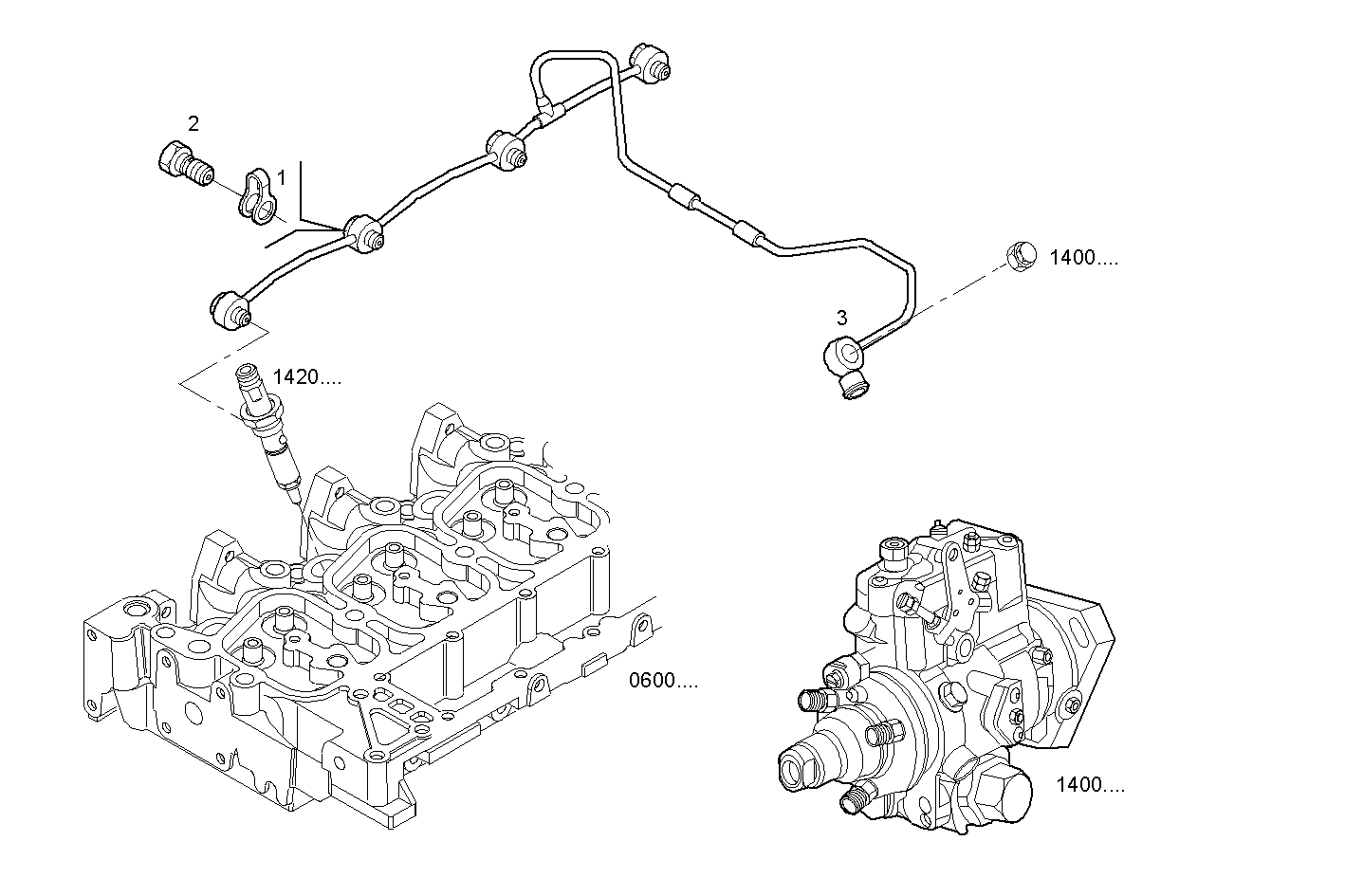 FUEL LINES - N45MNTF40.10 NEF 4 mechanic. parts diagram
