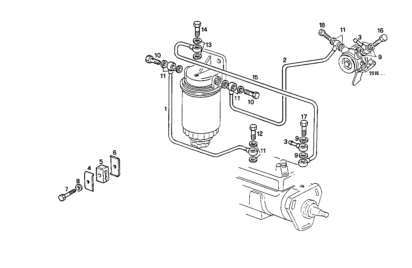 FUEL LINES - 8041Si25.55 8041Si25 parts diagram