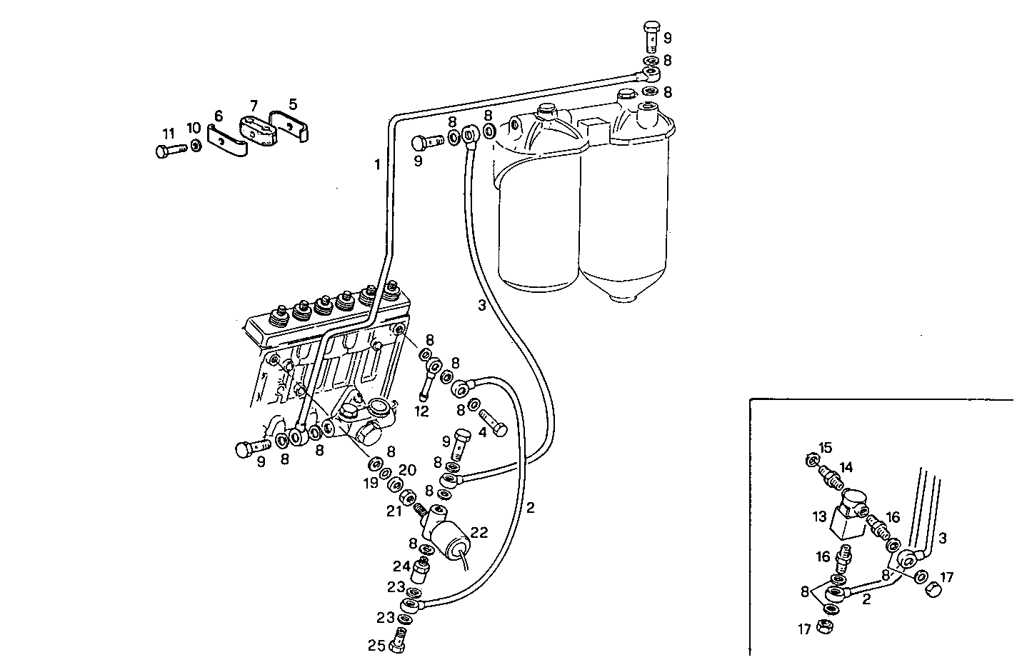 FUEL LINES - 8210SRi27.00A580 8210SRi27 parts diagram