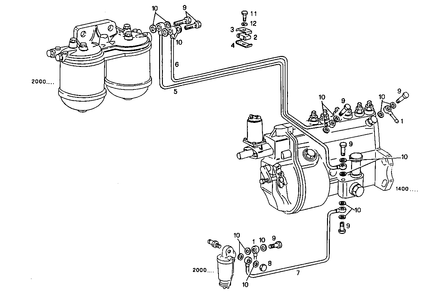 FUEL LINES - 8061M12.31 8061M12 parts diagram