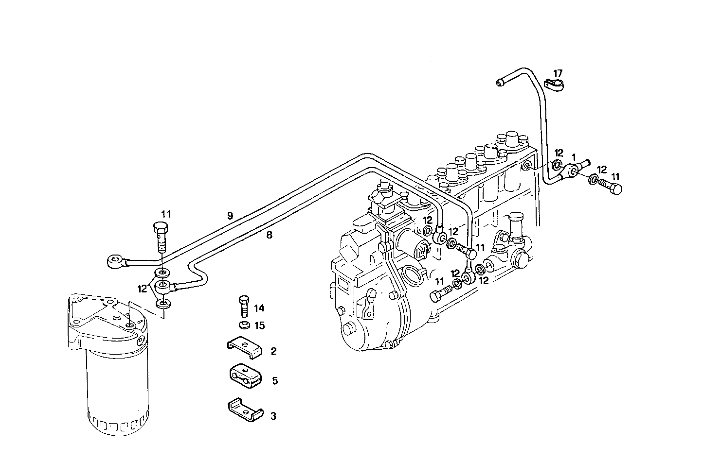 FUEL LINES - 8361SRM40.40 8361SRM40 parts diagram