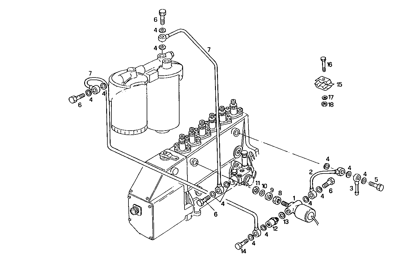 FUEL LINES - 8210SRi28.00A580 8210SRi28 parts diagram