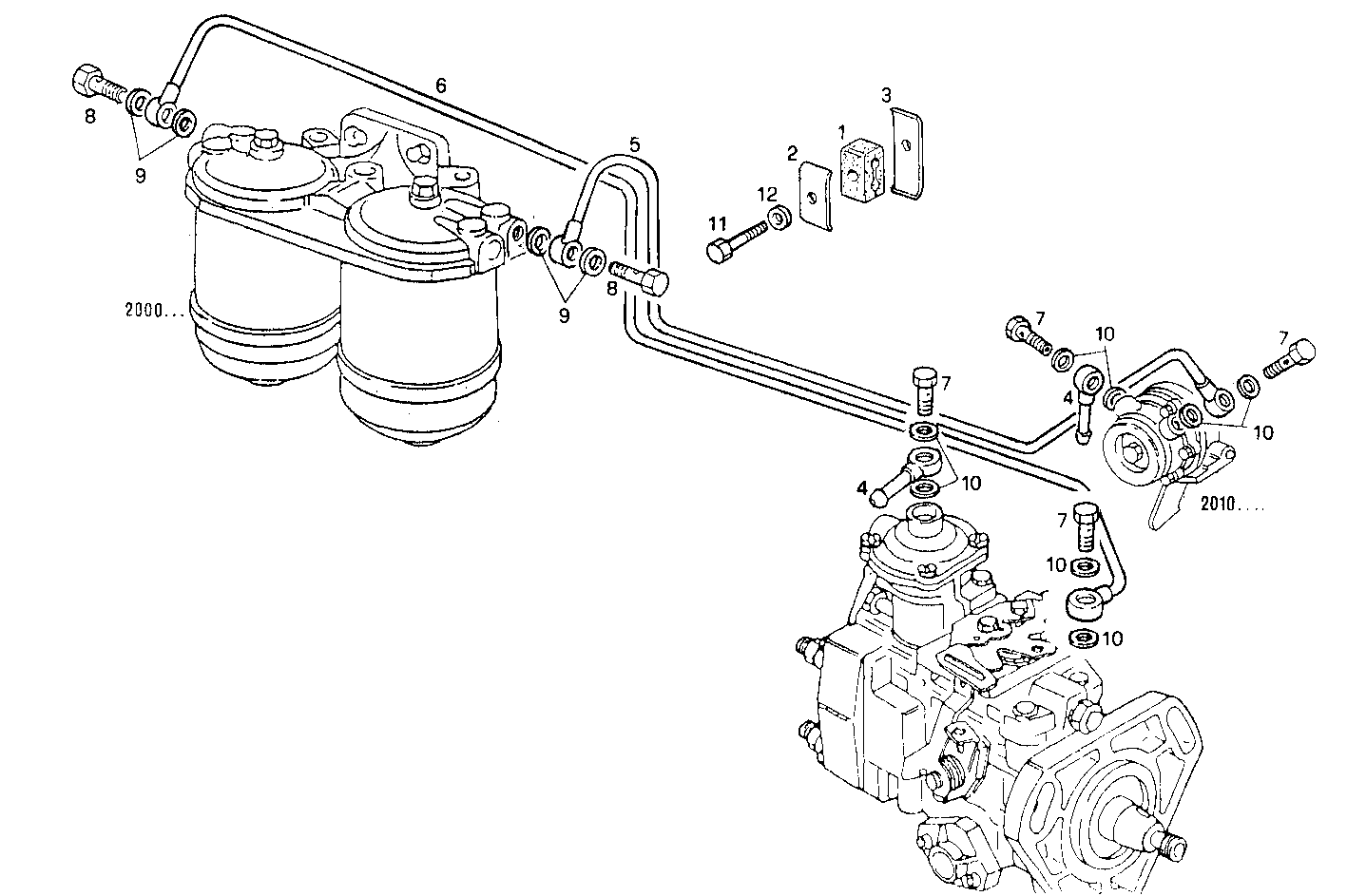 FUEL LINES - 8061Si12.06 8061Si12 parts diagram
