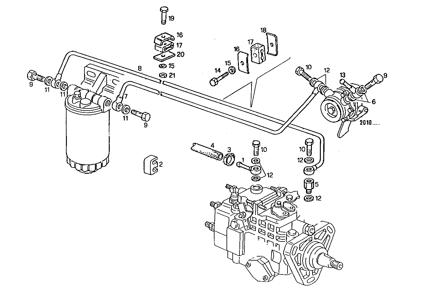 FUEL LINES - 8041M09.42 8041M09 parts diagram