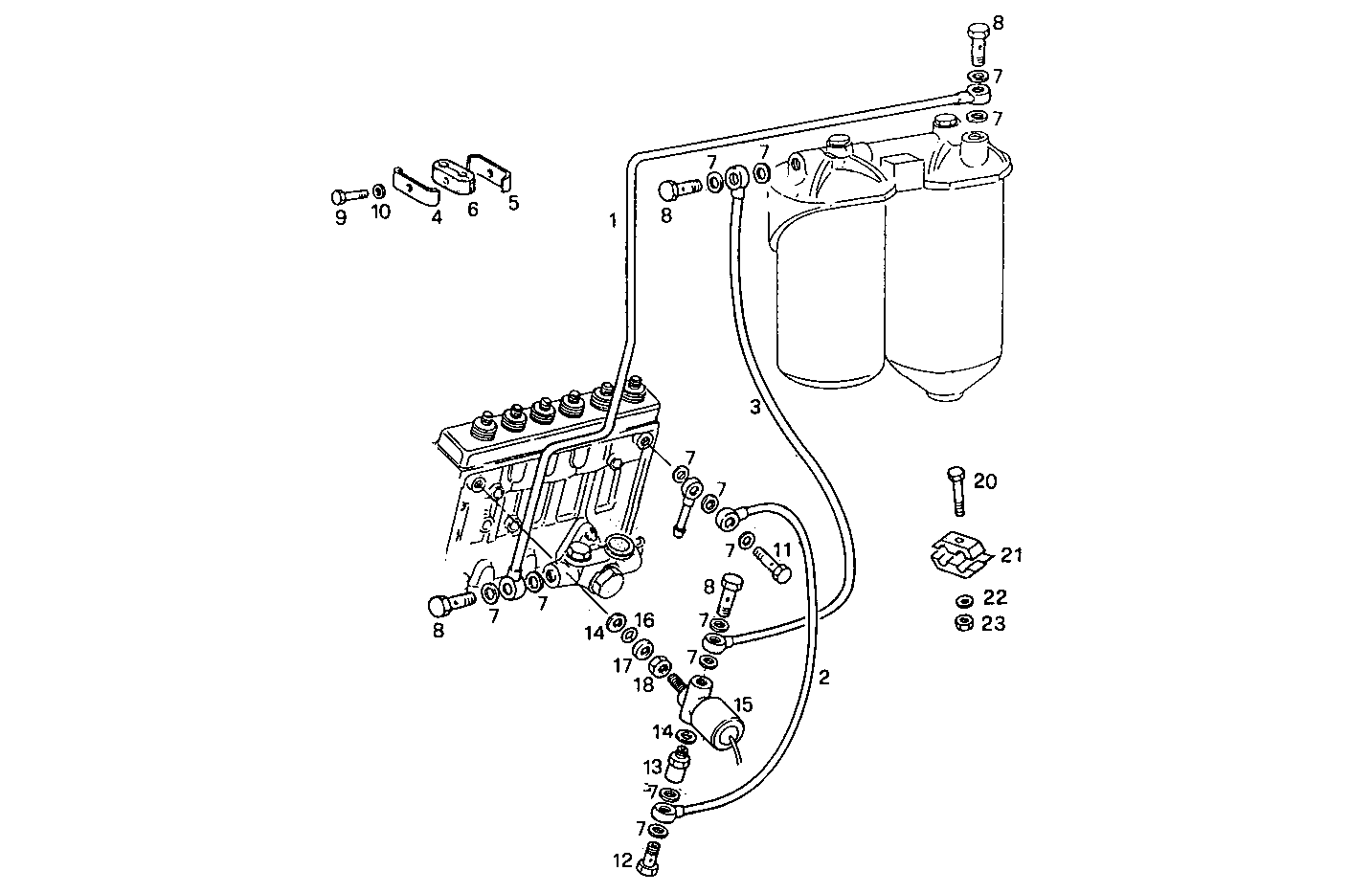 FUEL LINES - 8210SRi25.01A550 8210SRi25 parts diagram