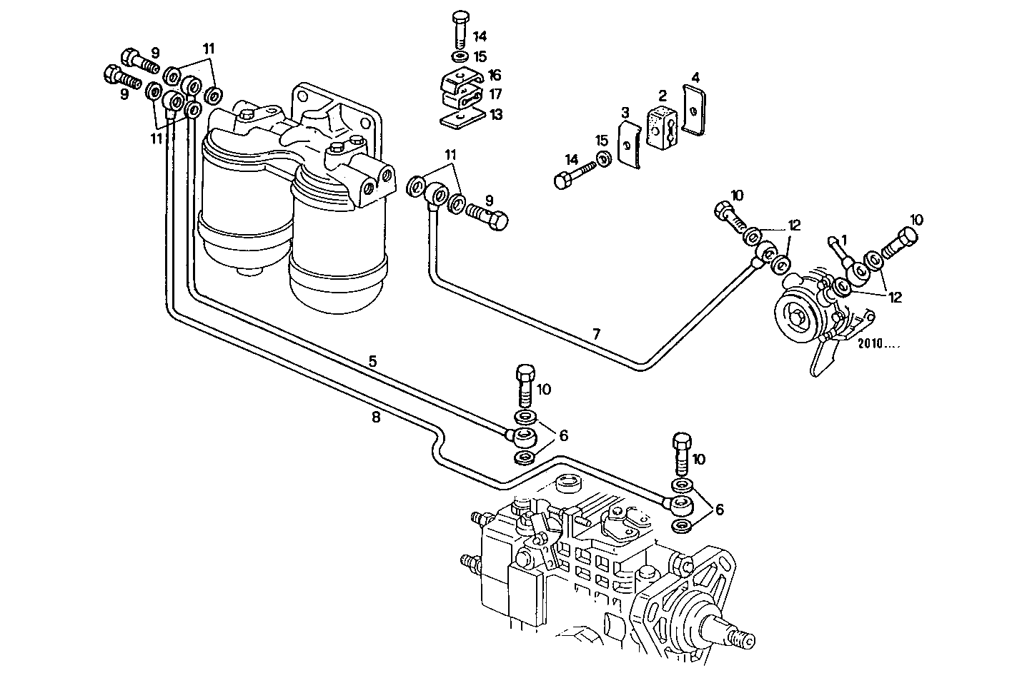 FUEL LINES - 8061i06.05A521 8061i06 parts diagram