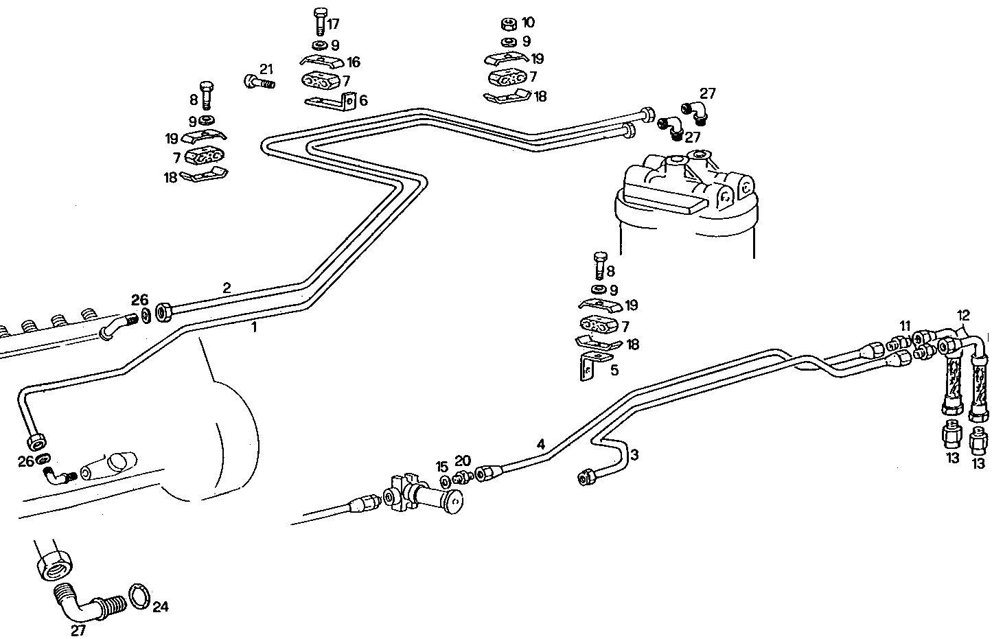 FUEL LINES - 8281SRM70.11 8281SRM70 parts diagram