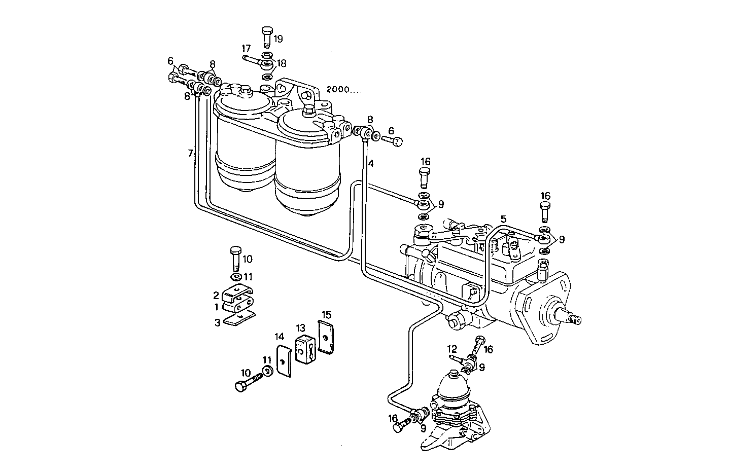 FUEL LINES - 8061i25.00 8061i25 parts diagram